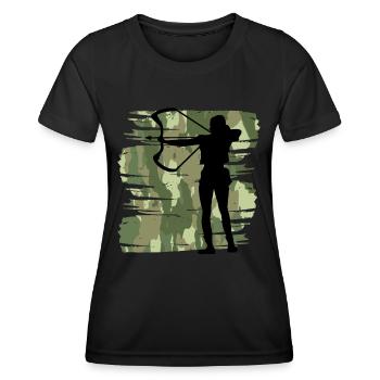 Archer - T-shirt sport Femme - noir - Devant - AI Model Female 172 light (172cm)