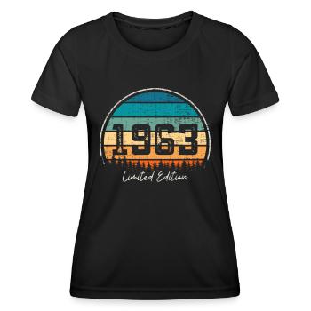 Vintage 1963 Limited Edition Retro - Women's Functional T-Shirt - black - Front - AI Model Female 172 light (172cm)