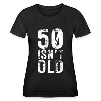50th Birthday Women's Men's Decoration 50 Years Funny - Women's Functional T-Shirt - black - Front - AI Model Female 172 light (172cm)