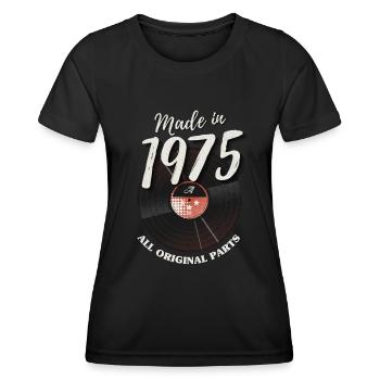 Vintage vintage 1975 record birthday - Women's Functional T-Shirt - black - Front - AI Model Female 172 light (172cm)