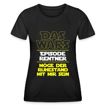 Das Wars - Rentner 2022 Rente Ruhestand - Frauen Funktions-T-Shirt - Schwarz - Vorne - AI Model Female 172 light (172cm)