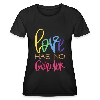 LGBTQ Gay Pride Month Rainbow Love is Love - Frauen Funktions-T-Shirt - Schwarz - Vorne - AI Model Female 172 light (172cm)