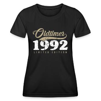 Oldtimer 1992 30. Geburtstag 30 Jahre - Frauen Funktions-T-Shirt - Schwarz - Vorne - AI Model Female 172 light (172cm)