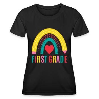 First grade teachers back to school - Women's Functional T-Shirt - black - Front - AI Model Female 172 light (172cm)