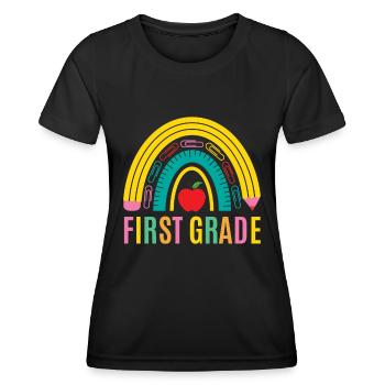 First grade teachers back to school - Women's Functional T-Shirt - black - Front - AI Model Female 172 light (172cm)