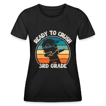 Enseignants de troisième année pour la rentrée scolaire - T-shirt sport Femme - noir - Devant - AI Model Female 172 light (172cm)