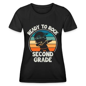 Enseignante de deuxième année pour la rentrée scolaire - T-shirt sport Femme - noir - Devant - AI Model Female 172 light (172cm)