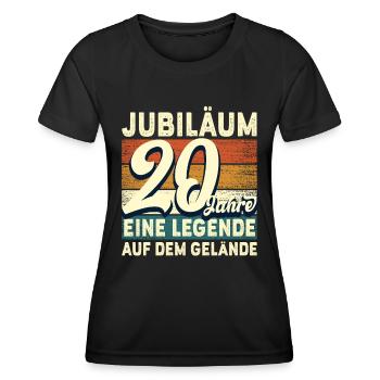 Jubiläum 20 Jahren Dienstjubiläum Geschenk Arbeit - Frauen Funktions-T-Shirt - Schwarz - Vorne - AI Model Female 172 light (172cm)