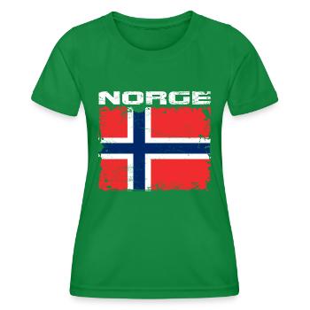 Norvège drapeau norvégien - T-shirt sport Femme - vert - Devant - AI Model Female 172 dark (172cm)
