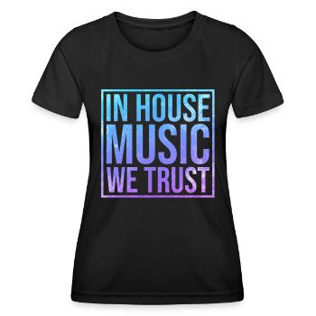House Music - T-shirt sport Femme - noir - Devant - AI Model Female 172 light (172cm)