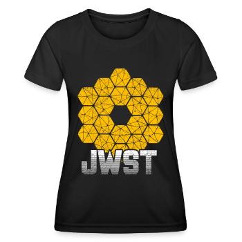 Télescope spatial James Webb - T-shirt sport Femme - noir - Devant - AI Model Female 172 light (172cm)