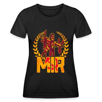Station spatiale Mir - T-shirt sport Femme - noir - Devant - AI Model Female 172 light (172cm)