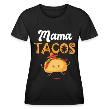 mama taco tacos Taco Tacos cuisine mexicaine - T-shirt sport Femme - noir - Devant - AI Model Female 172 light (172cm)