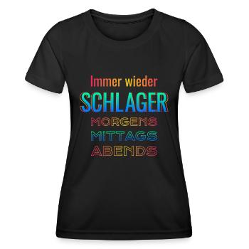 Schlager encore et encore - T-shirt sport Femme - noir - Devant - AI Model Female 172 light (172cm)