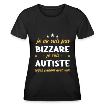 Je Ne Suis Pas Bizarre Je Suis Autiste - T-shirt sport Femme - noir - Devant - AI Model Female 172 light (172cm)