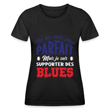 supporter equipe de France - T-shirt sport Femme - noir - Devant - AI Model Female 172 light (172cm)