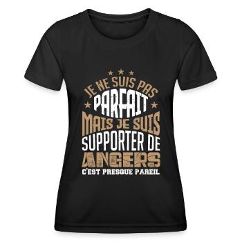 supporteur de Angers - T-shirt sport Femme - noir - Devant - AI Model Female 172 light (172cm)