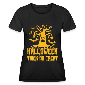 halloween, trick or treat - T-shirt sport Femme - noir - Devant - AI Model Female 172 light (172cm)