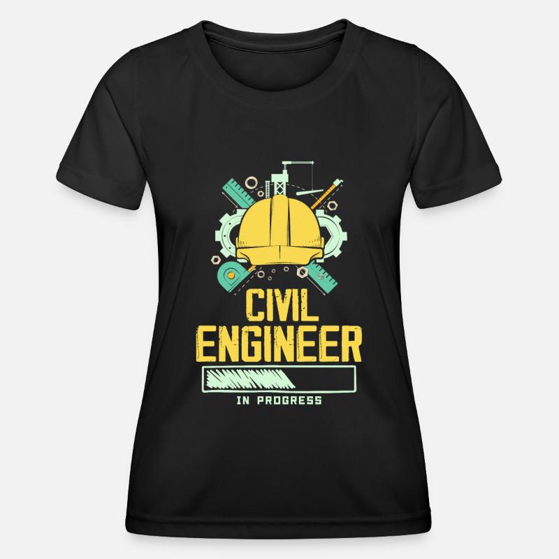 Future career as a civil engineer Civil engineering - Women's Functional T-Shirt - black