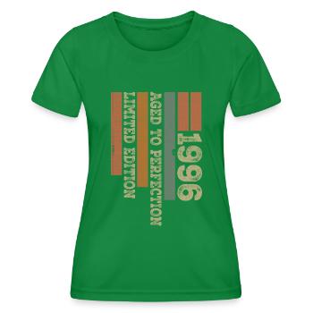 1996 Vintage Retro Jubiläumsgeschenk Jahrgang 1996 - Frauen Funktions-T-Shirt - Kelly Green - Vorne - AI Model Female 172 dark (172cm)