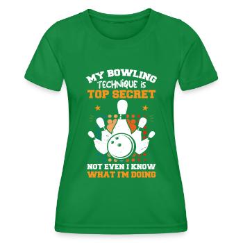 Bowling Team Bowling Ball Designs Bowling Tees - T-shirt sport Femme - vert - Devant - AI Model Female 172 dark (172cm)