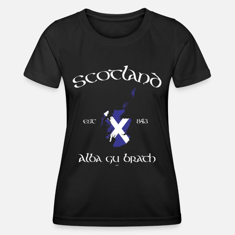 Scotland Map Flag - Women's Functional T-Shirt - black