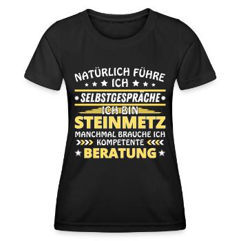 Ich führe Selbstgespräche - Steinmetz Edition - Frauen Funktions-T-Shirt - Schwarz - Vorne - AI Model Female 172 light (172cm)