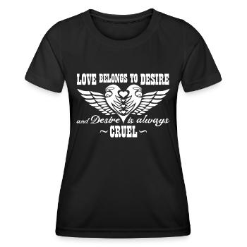 Love belongs to desire - Sandman - T-shirt sport Femme - noir - Devant - AI Model Female 172 light (172cm)