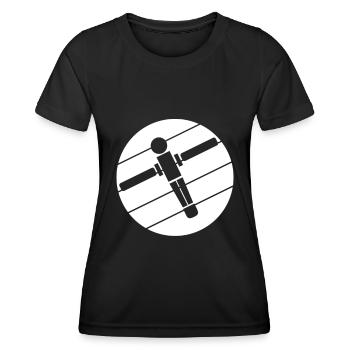 Table football kicker kicker logo - Women's Functional T-Shirt - black - Front - AI Model Female 172 light (172cm)