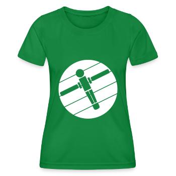 Table football kicker kicker logo - Women's Functional T-Shirt - kelly green - Front - AI Model Female 172 dark (172cm)