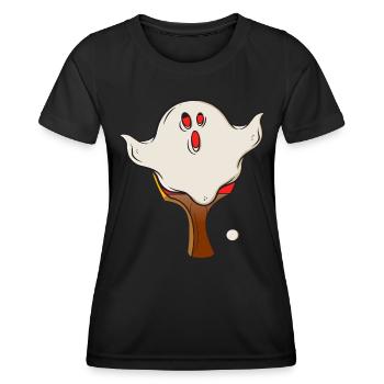 Tennis de table Halloween Spirit Halloween Déguisement - T-shirt sport Femme - noir - Devant - AI Model Female 172 light (172cm)
