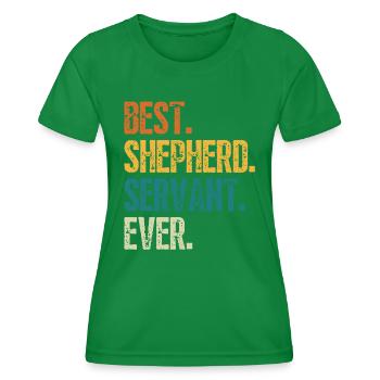 MEILLEUR SERVITEUR BERGER DE TOUS LES TEMPS - T-shirt sport Femme - vert - Devant - AI Model Female 172 dark (172cm)