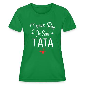 Tante / Tata / Marraine / Oncle / Nourrice / Bébé - T-shirt sport Femme - vert - Devant - AI Model Female 172 dark (172cm)
