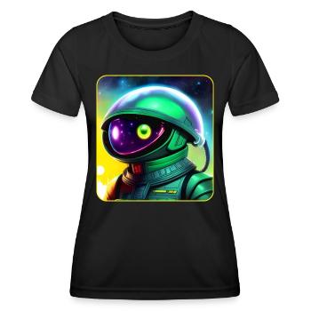 Space Astronaut Alien - Women's Functional T-Shirt - black - Front - AI Model Female 172 light (172cm)
