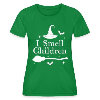 Je sens l’odeur des enfants - T-shirt sport Femme - vert - Devant - AI Model Female 172 dark (172cm)