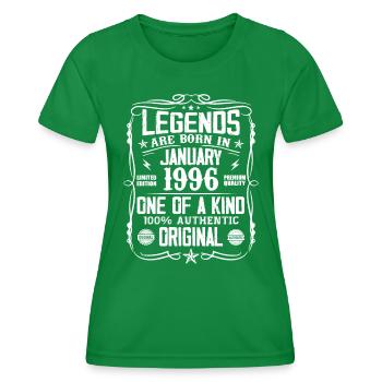 Birthday gift born in January 1996 - Women's Functional T-Shirt - kelly green - Front - AI Model Female 172 dark (172cm)