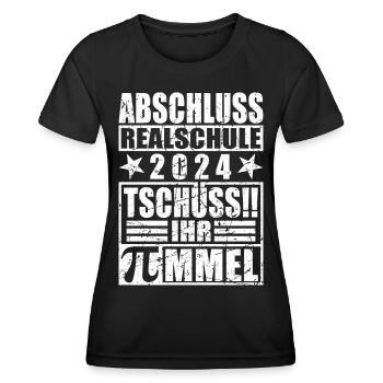 Abschluss 2024 Realschule - Frauen Funktions-T-Shirt - Schwarz - Vorne - AI Model Female 172 light (172cm)
