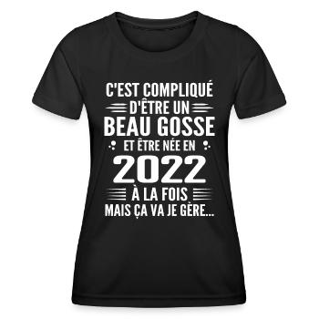Toujours Beau Gosse 2022 Geburtstagsgeschenk 2022 - Frauen Funktions-T-Shirt - Schwarz - Vorne - AI Model Female 172 light (172cm)