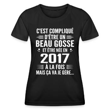 Toujours Beau Gosse 2017 Geburtstagsgeschenk 2017 - Frauen Funktions-T-Shirt - Schwarz - Vorne - AI Model Female 172 light (172cm)