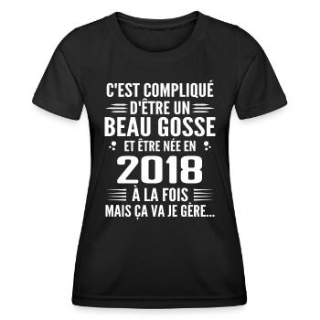 Toujours Beau Gosse 2018 Geburtstagsgeschenk 2018 - Frauen Funktions-T-Shirt - Schwarz - Vorne - AI Model Female 172 light (172cm)