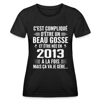 Toujours Beau Gosse 2013 Geburtstagsgeschenk 2013 - Frauen Funktions-T-Shirt - Schwarz - Vorne - AI Model Female 172 light (172cm)