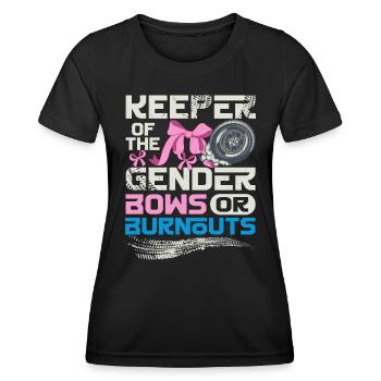 Hüter der Gender-Burnouts oder Verbeugungen - Frauen Funktions-T-Shirt - Schwarz - Vorne - AI Model Female 172 light (172cm)