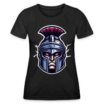 Römischer Soldatenkopf - Frauen Funktions-T-Shirt - Schwarz - Vorne - AI Model Female 172 light (172cm)