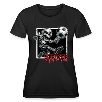 STÜRMER FUSSBALL - SKELETON - Frauen Funktions-T-Shirt - Schwarz - Vorne - AI Model Female 172 light (172cm)