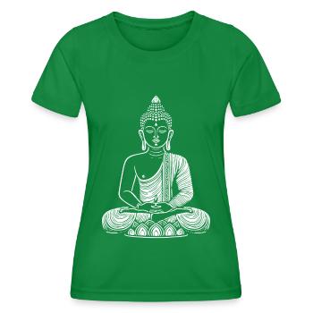 Buddha Design – Paix et équilibre intérieur - T-shirt sport Femme - vert - Devant - AI Model Female 172 dark (172cm)