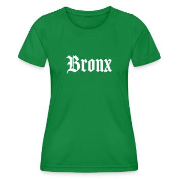 Bronx New York City Borough Ancienne police anglaise - T-shirt sport Femme - vert - Devant - AI Model Female 172 dark (172cm)