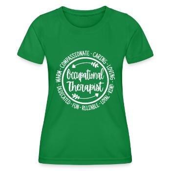 Ergothérapeute Ergothérapie - T-shirt sport Femme - vert - Devant - AI Model Female 172 dark (172cm)