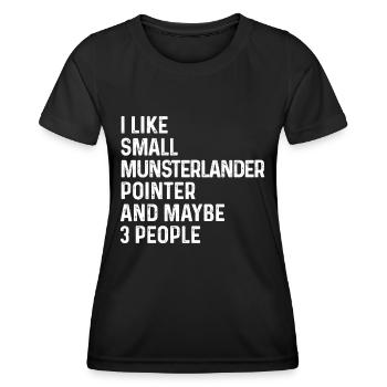 J’aime le petit pointeur Munsterlander et peut-être 3 - T-shirt sport Femme - noir - Devant - AI Model Female 172 light (172cm)