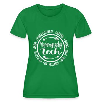 Mammography Tech Rad Tech Vintage - Women's Functional T-Shirt - kelly green - Front - AI Model Female 172 dark (172cm)