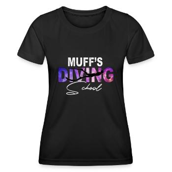 L’école de plongée de Muff - T-shirt sport Femme - noir - Devant - AI Model Female 172 light (172cm)